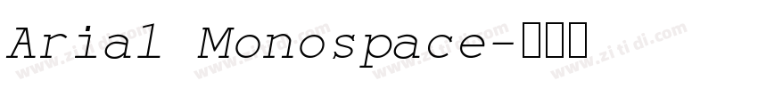 Arial Monospace字体转换